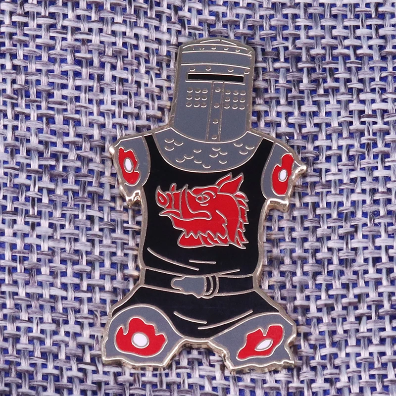 Just a flesh wound brooch Monty Python Holy Grail  enamel pin Black Knight inspired badge funny sarcasm gift