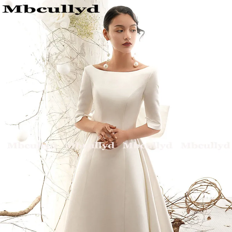 Elegant Glamorous Backless A-Line Wedding Dresses 2023 Half Sleeves Formal Bridal Dress For Women Fashionable Vestido de Noiva