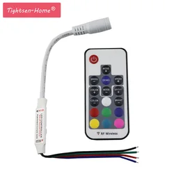 12V 17 keys Mini RF Wireless Led Dimmer Remote Controller For RGB Color Light Strip with 4pin female DC for rgb SMD5050 Lighting