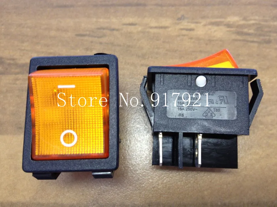 [ZOB] Taiwan E-SWITCH import 16A250V silver contacts with lamp rocker rocker switch TB5 power switch  --20pcs/lot