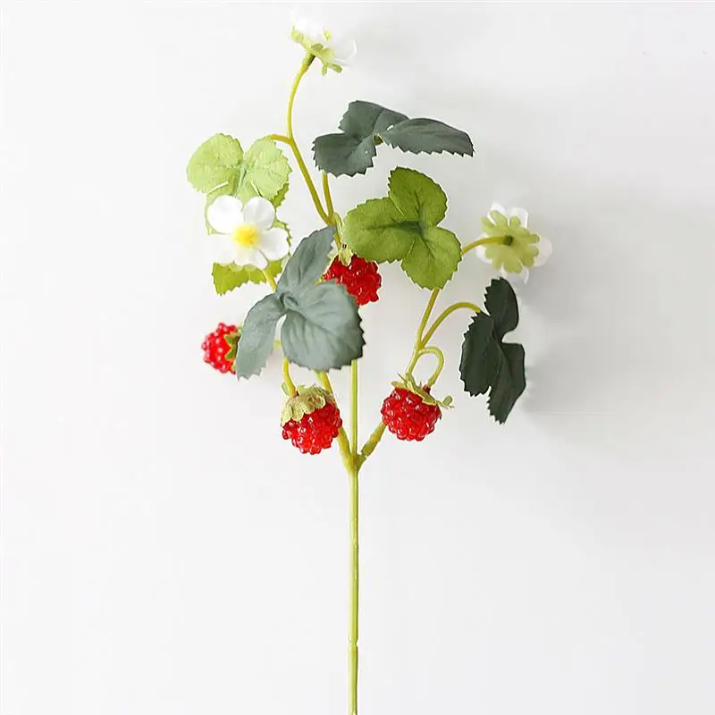 10 Bunches Fruit Decoration Flower Artificial Fruit Paddle Strawberry Photo Props Artificial Plant Mulberry For Home Party