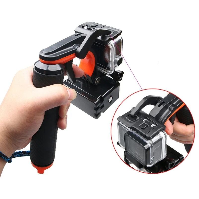 Shutter Trigger + Floating Hand Grip Diving Buoyancy Stick For GoPro HERO7 /6 Black /5 Black Diving Case