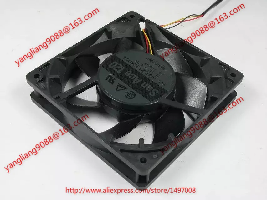 

SANYO DENKI 9GH1212C4D04 DC 12V 0.21A 120x120x25mm Server Cooling Fan