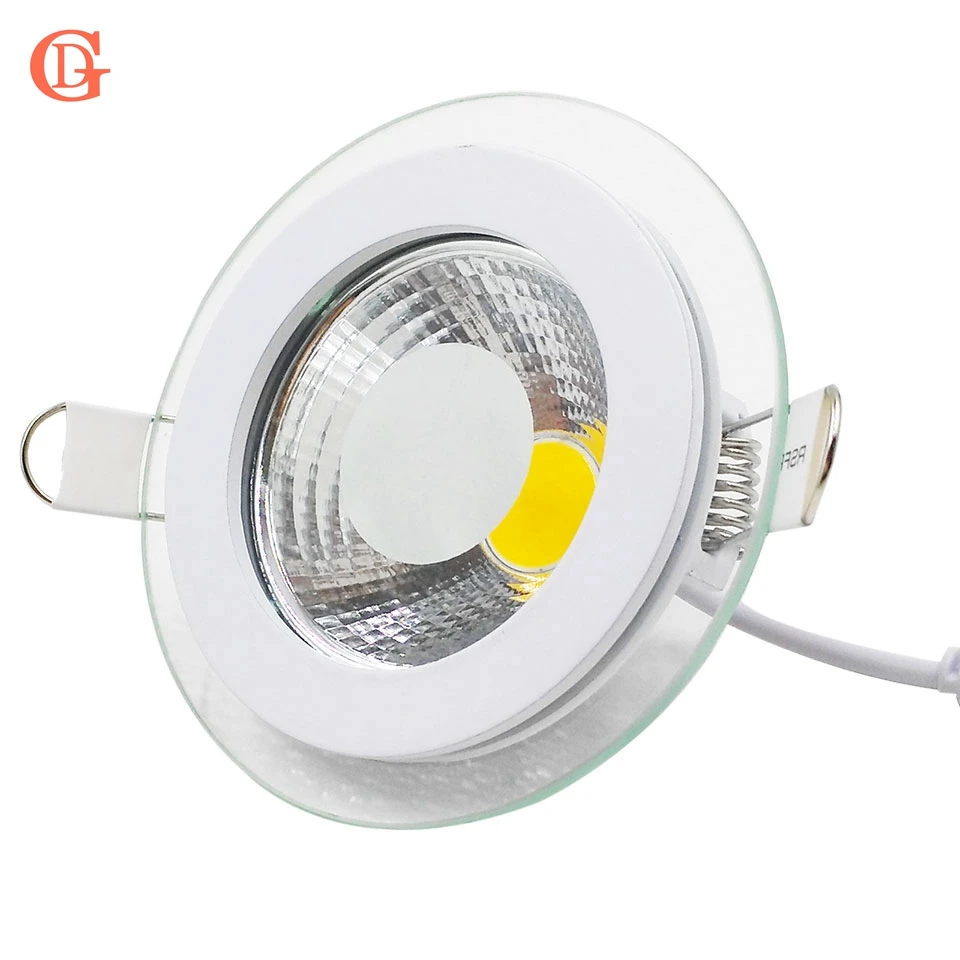 

LED Downlight COB Dimmable 7W 10W 12W 15W 20W 30W LED COB Panel Light AC85-265V Recessed COB Downlight Glass Cover LED Spot bulb