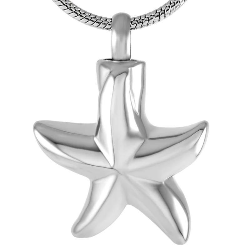 Star Cremation Necklace for Ashes Keepsake Urn Ashes Holder Cremation Pendant Necklace Memorial Jewelry for Women Men