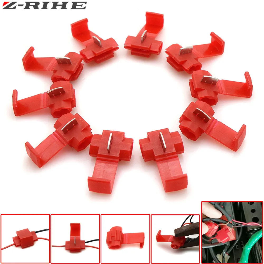 10pcs Wire terminals quick wiring connector cable clamp FOR AWG 22-18 For honda 125 200 390 RC125 RC200 RC399