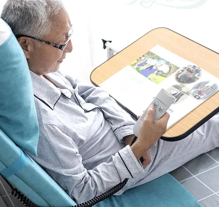 Old people got up electric assist nursing bed backrest frame paralysed patients get up booster