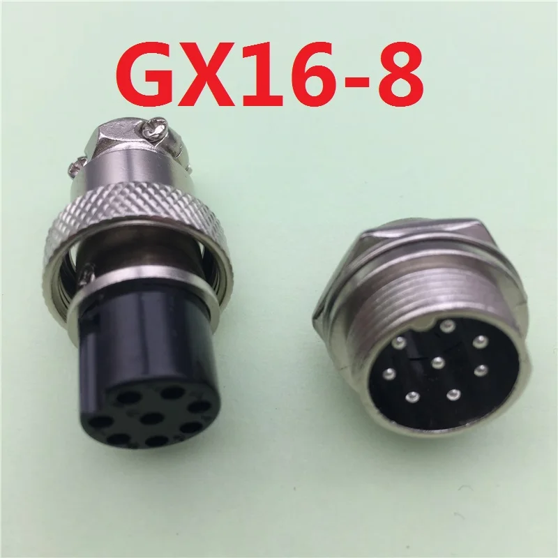 1set/lot GX16 8 Pin Male & Female L76 Diameter 16mm Wire Panel Connector Circular Aviation Socket Plug Sell At A Loss USA