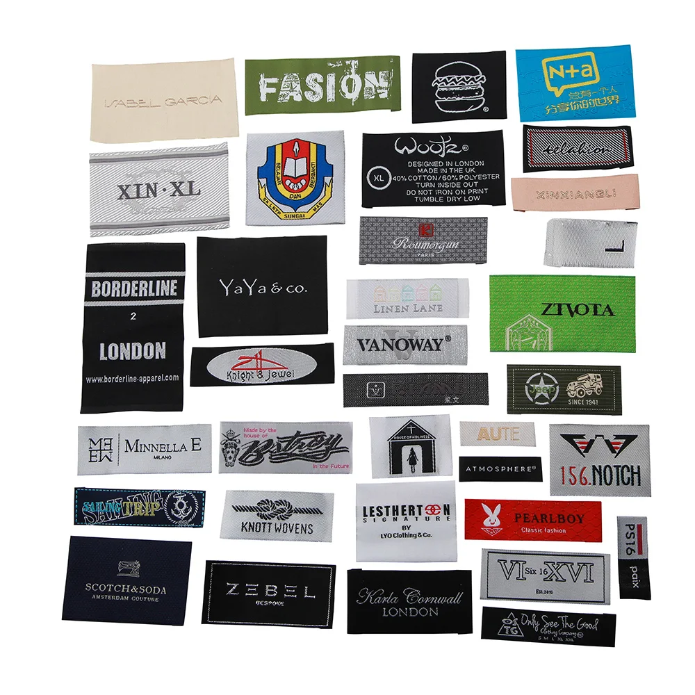 Customized Garment Sewing Tag For Clothing Tags Brand Logo Label Custom Hand Made Woven Labels For Clothes Patchwork Acessorios