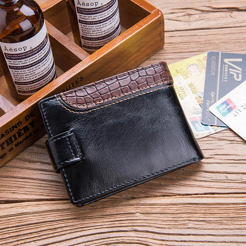 Vintage Leather Hasp Small Wallet for Men with Coin Pocket Card Holder New Arrival Male Clutch Money Cartera Hombre Purse