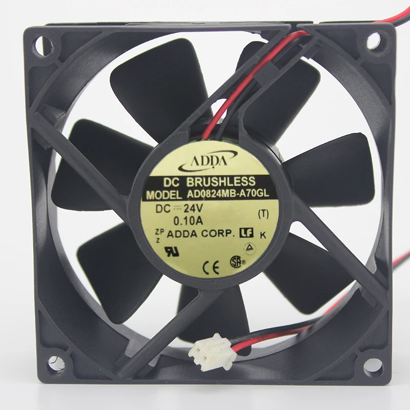 Original AD0824MB-A70GL 8025 24V 0.10A 8CM Inverter Double Ball Cooling Fan