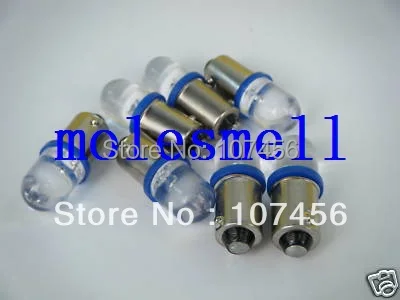 

Free shipping 50pcs T10 T11 BA9S T4W 1895 6V blue Led Bulb Light for Lionel flyer Marx