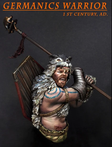 Unpainted Kit  1/ 10   Warrior 1st century AD bust  Figure  Historical  Figure Resin  Kit