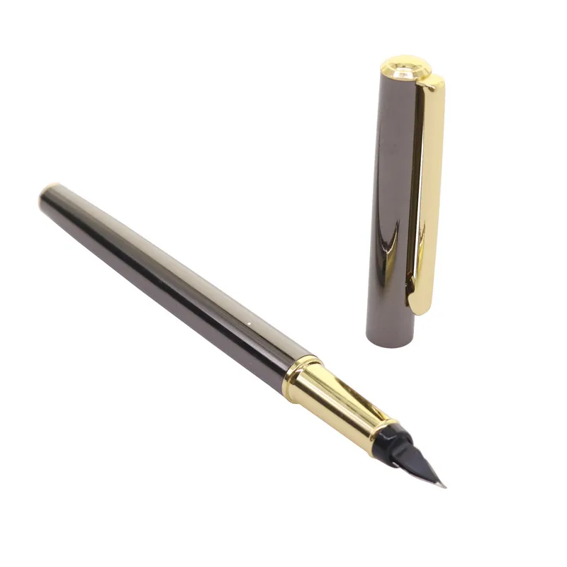 Pure Metal 0.38mm Extra Fine Fountain Pen Fine Gift PenSstudent School Office Writing Pen Business Signature Pen