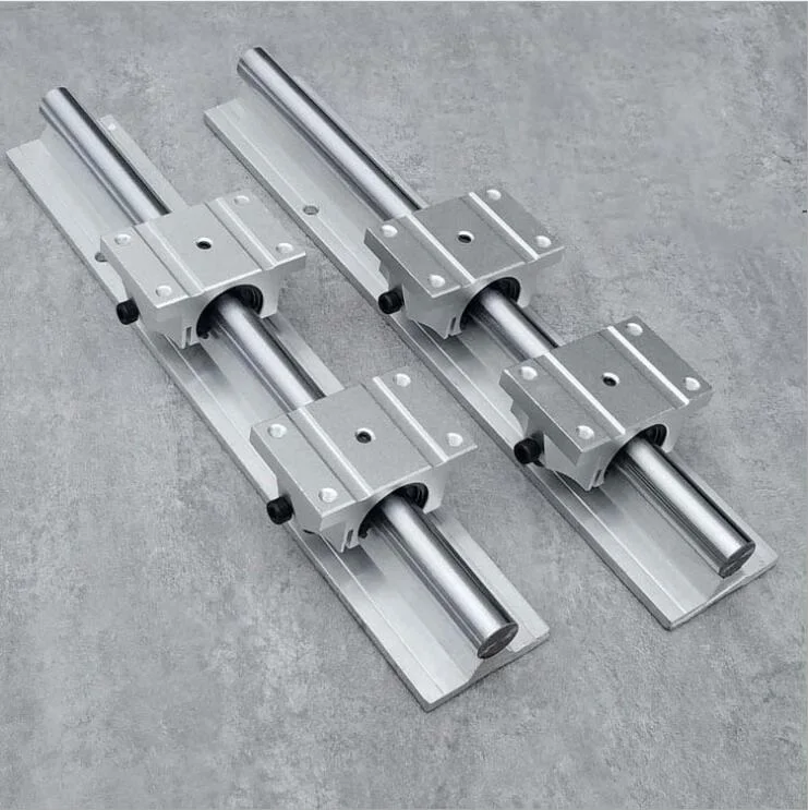 2pcs TBR25 L-1300mm support rail linear guide + 4pcs TBR25UU linear bearing blocks for CNC router parts