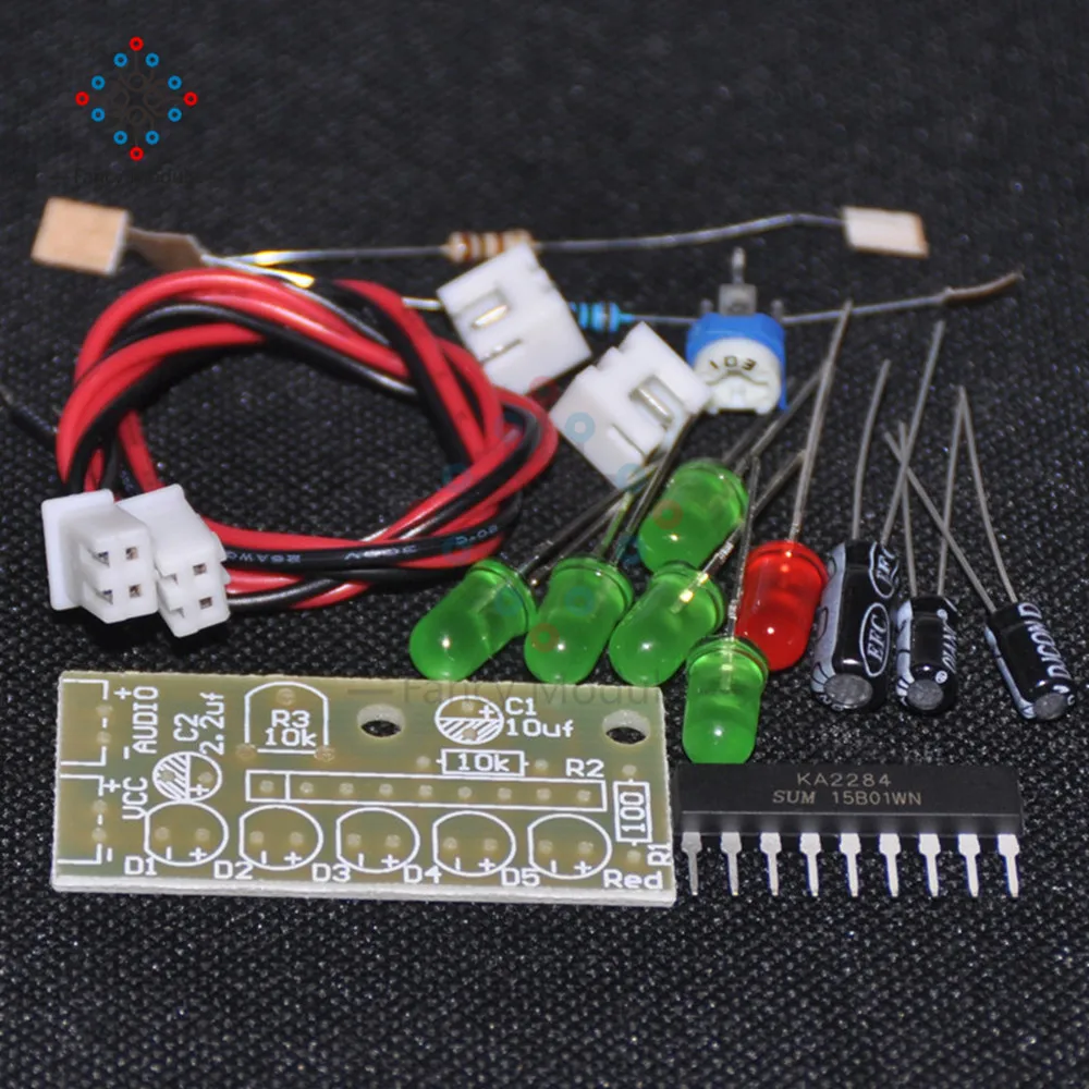 KA2284 misuratore di livello Audio indicatore di livello vestito indicatore LED Kit fai da te per Arduino