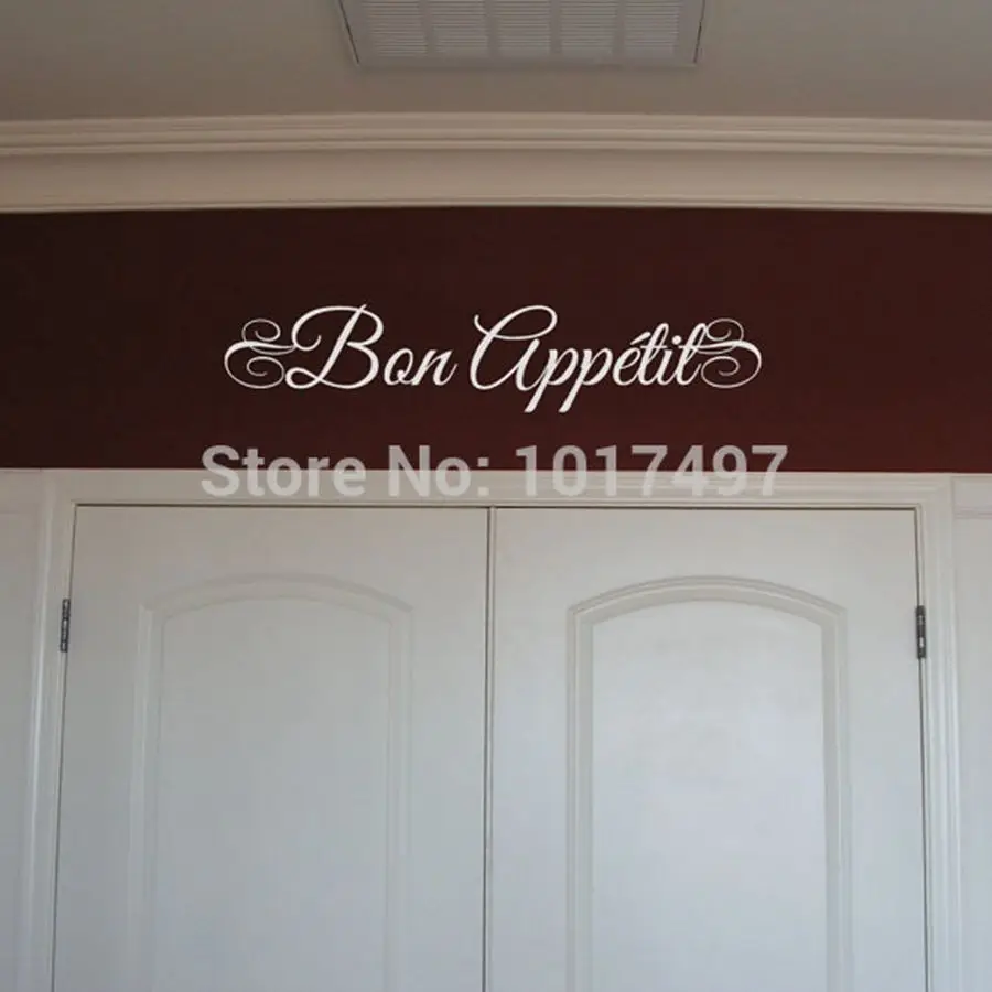 BON APPETIT WALL STICKER ,Elegant FRENCH WALL STICKERS KITCHEN DECOR  french wall decals sticker