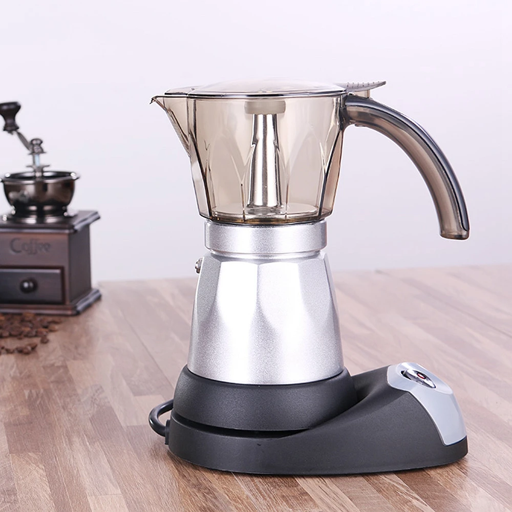 

Free Shipping 480W 220V Espresso Italian Mocha Maker Coffee Percolators Electric Moka Pot