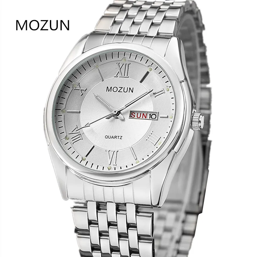 

Fashion Watch Top Luxury Brand MOZUN Watch Men Stainless Steel Quartz-Watch Military Male Watches relogio masculino Clock Man