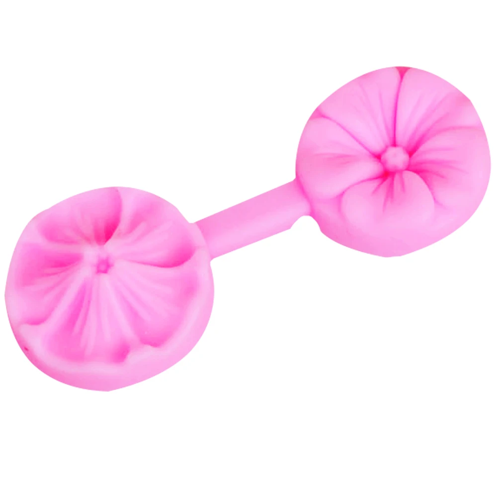 M107 Cherry Petal Flower Veiner &Cutter Flower Silicone Mold Gumpaste Sugarcraft Fondant Mould Cake Decorating Tools