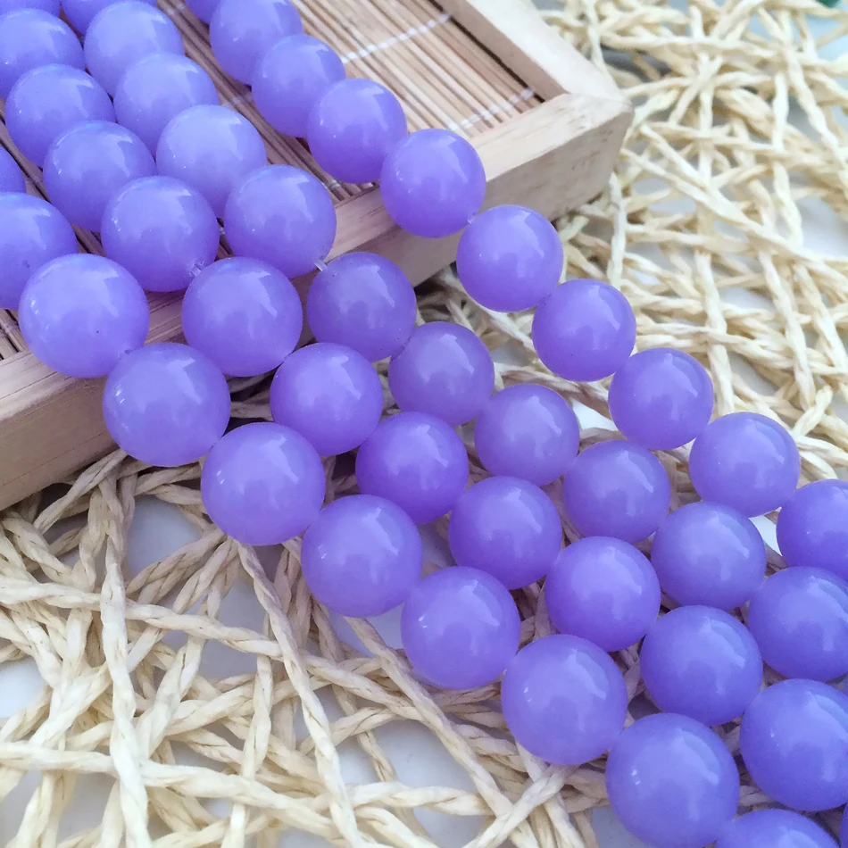 Lovely purple round chalcedony jades stone 6mm beautiful violet alexandrite loose beads hot sale jewelry making 15 inches MY4319