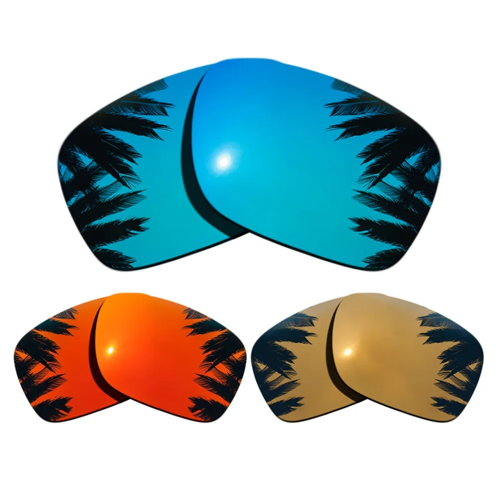 (Blue+Orange Red+Bronze Gold Mirrored Coating) 3-Pairs Polarized Replacement Lenses for Holbrook Frame 100% UVA & UVB Protection