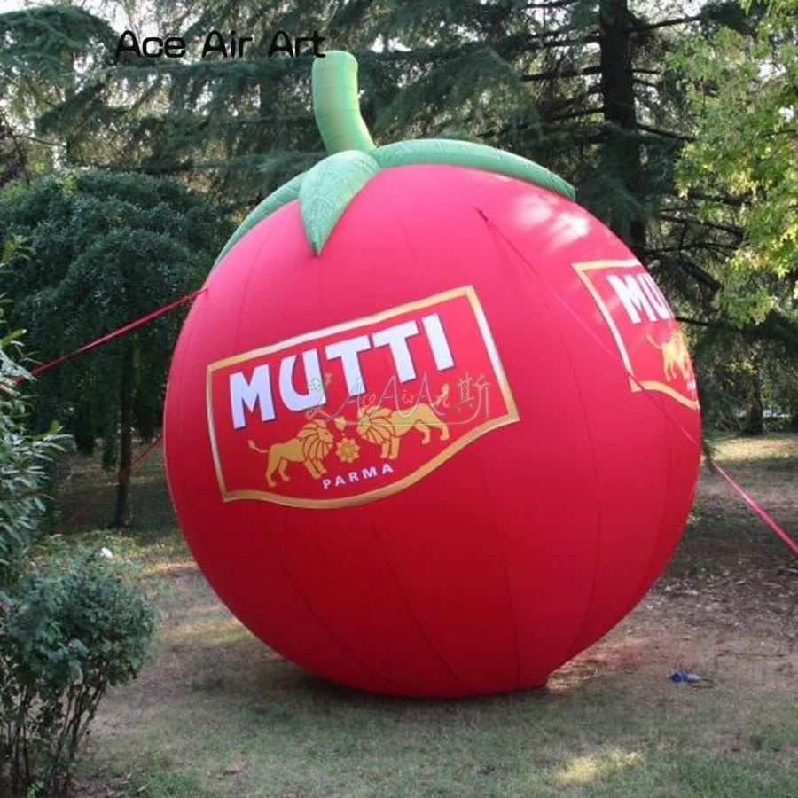 

Giant Balloon Fruit Model Inflatable Tomato Artificial Air Balloon Tomato Replica with Logos for Promotion and Shows