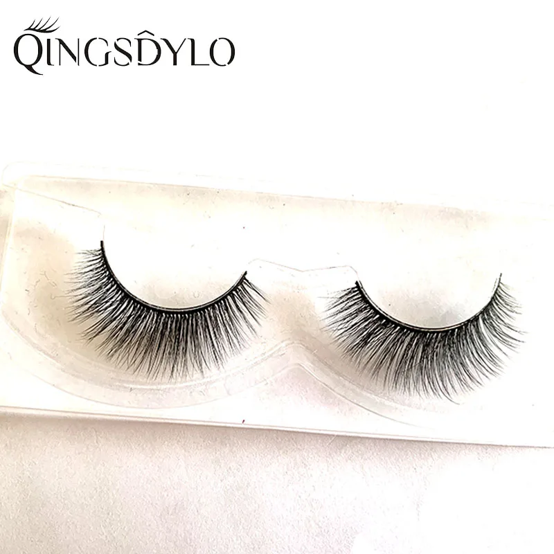 3D False Eyelashes Silk Protein Handmade False Lashes Natural Length Faux Mink Lashes Cruelty Free False Lashes Maquiagem Makeup