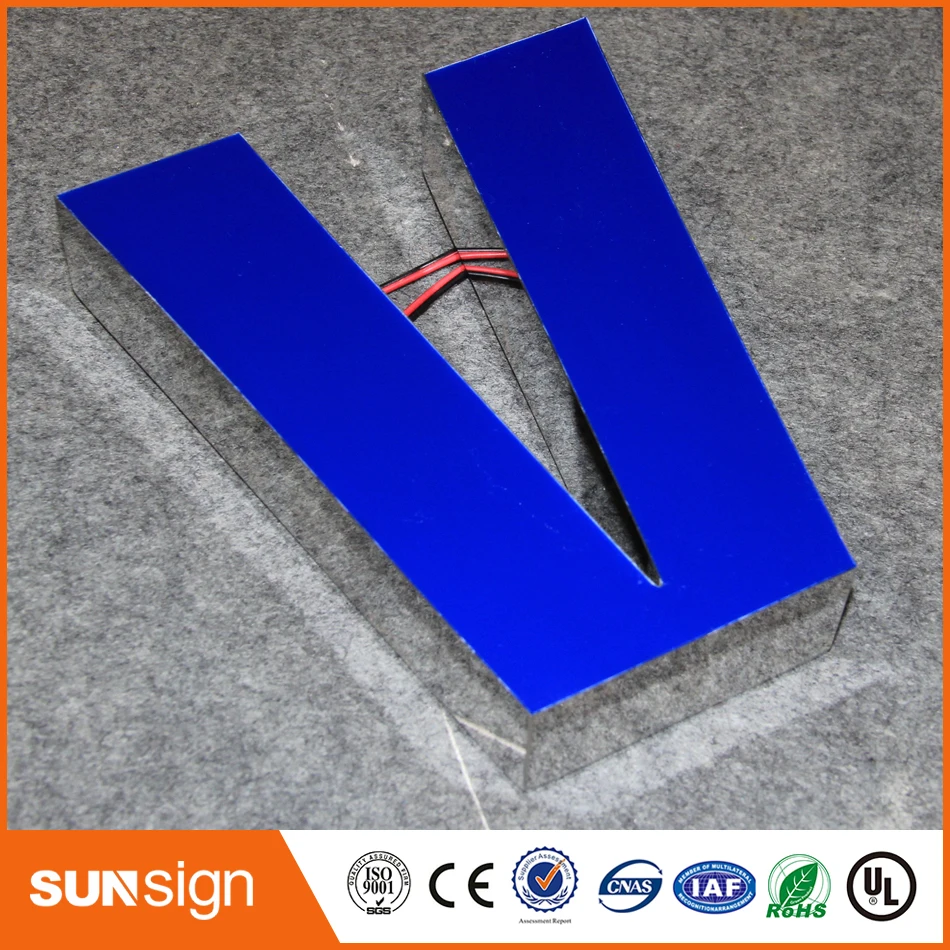 Mudah Instalasi Dinding Facelit Resin Sign, dengan Lampu Led