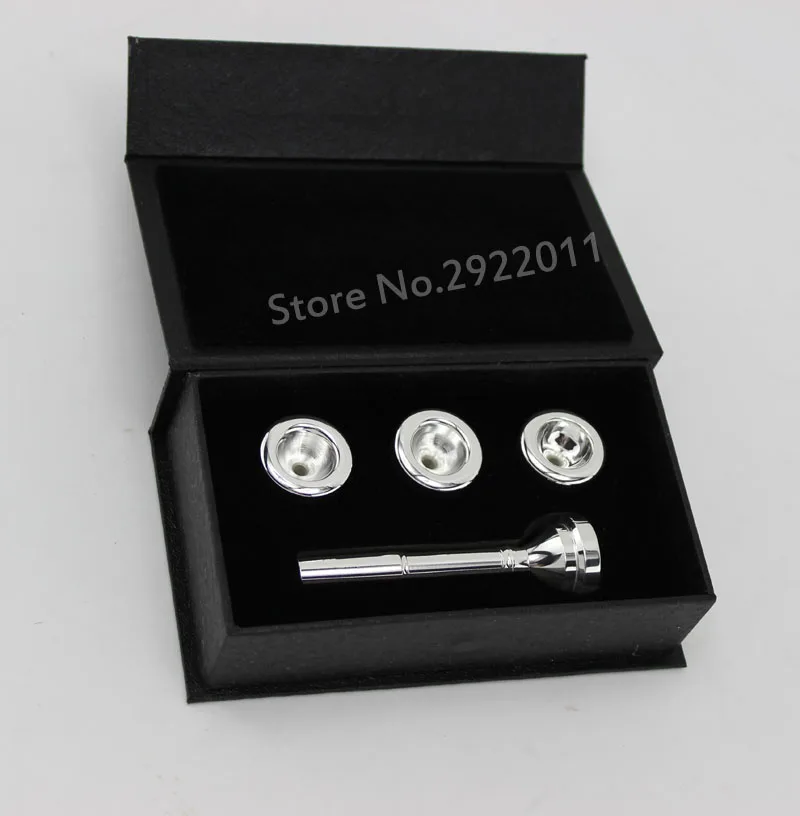 

5 PCS /LOT Trumpet Mouthpiece Trompete Nozzle Size 3c 5c 7c 1.5c Silver Plated In Stock Professional Nozzle Free Shipping