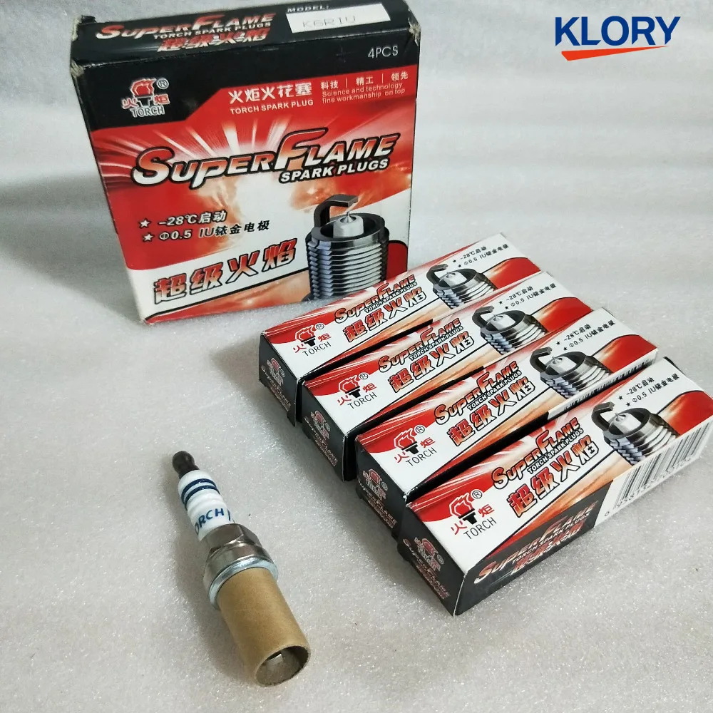 

4PCS Original Spark Plugs TORCH K6RTM3/FR7NII33X/SILFR6C11/VFKH20