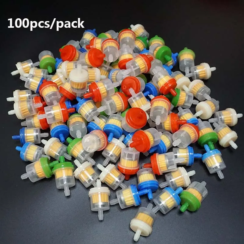 100Pcs ENGINE INLINE GAS Magnetic FUEL FILTER with Magnet 1/4\