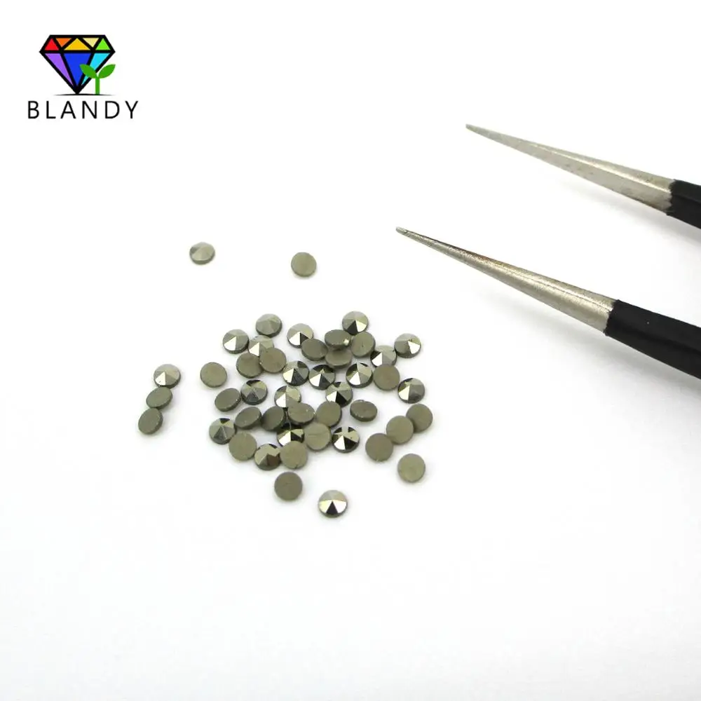 Factory Pirce High Quality 1.0mm-2.0mm Round Cut Flat Back Loose Natural Marcasite Stone For DIY Jewelry