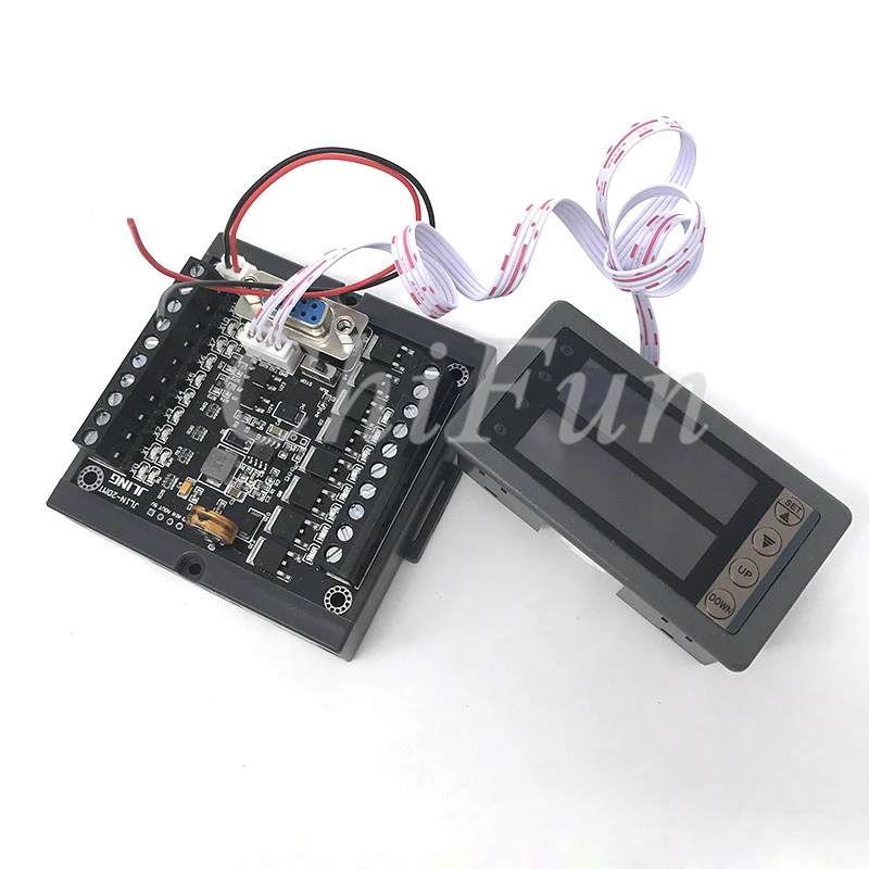 PLC Programming controller FX1N-20MT+ rail type shell +PLC display with the same number of points the smallest volume