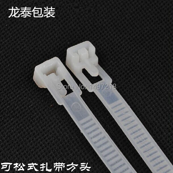 Free Shipping New 2014 High quality 100 pcs/lot 3.6x150mm Releasable Plastic Nylon Cable Tie Zip Ties Black