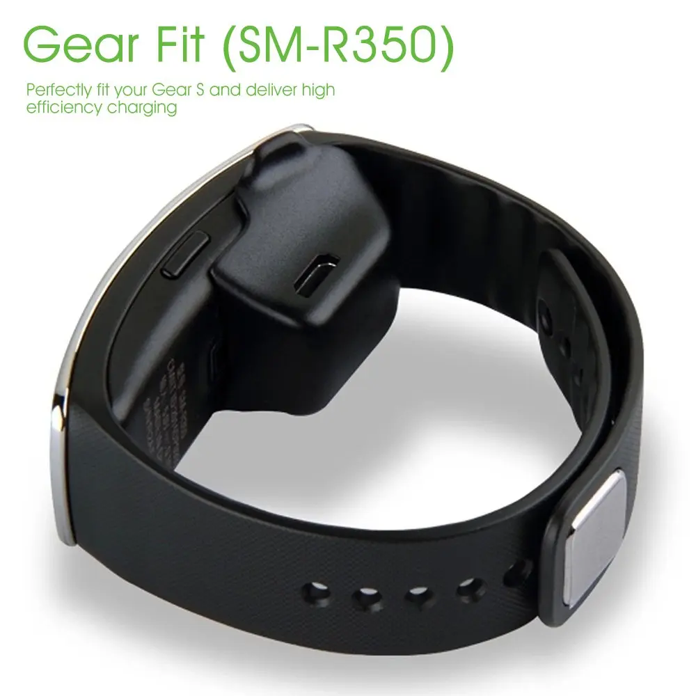Charger Cradle Charging Dock Desktop for Samsung Gear Fit R350 Smart Watch Black (Samsung Galaxy Gear R350)
