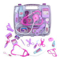 15Pcs/Set Children Pretend Play Doctor Nurse Toy Portable Suitcase Medical Kit Kids Educational Role Play Classic Toys