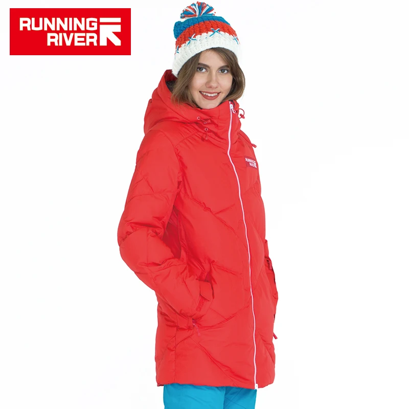 RUNNING RIVER Brand High Quality Women Down Snowboard Jacket 5 colors 6 Sizes Hooded Winter Warm Outdoor Sports Jackets #A5002