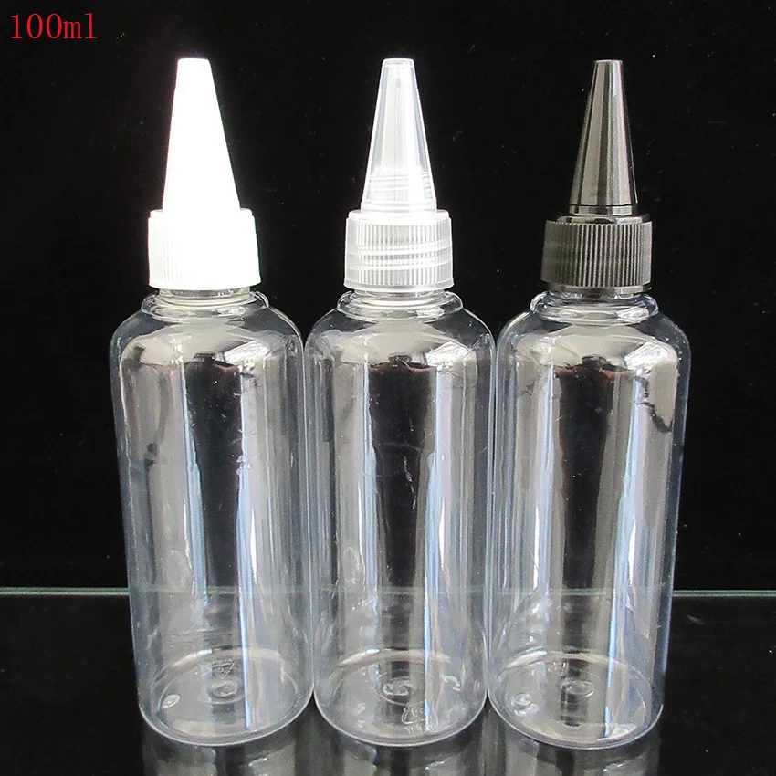 Empty Liquid Bottle 100ML Tatto Ink Packing Bottle With Twist Cap,Leakless E-Cigarette Oil Bottle,PET Plastic Bottle 10pcs/lot