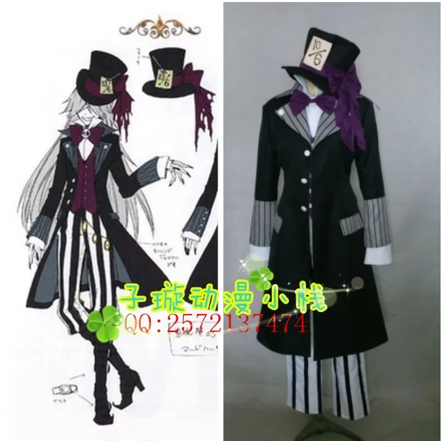 

Undertaker Cosplay Costume packing included:Overcoat + shirt+vest+ Hat +scarf 110