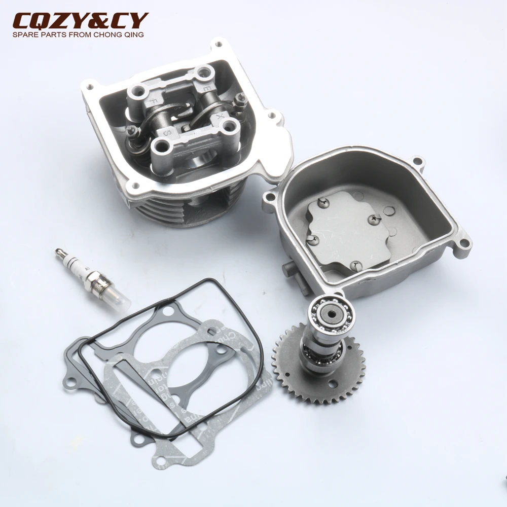 39mm NON-EGR Cylinder Head & cam & valve rocker & cylinder head Assembly for GY6 50cc 139QMB 4-stroke scooter karting ATV