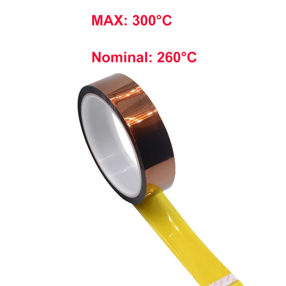 Cinta adhesiva de aislamiento resistente al calor, cinta de alta temperatura de 33M de longitud, 3MM, 5MM, 8MM, 10MM, 12, 15, 20, 25, 30 MM de