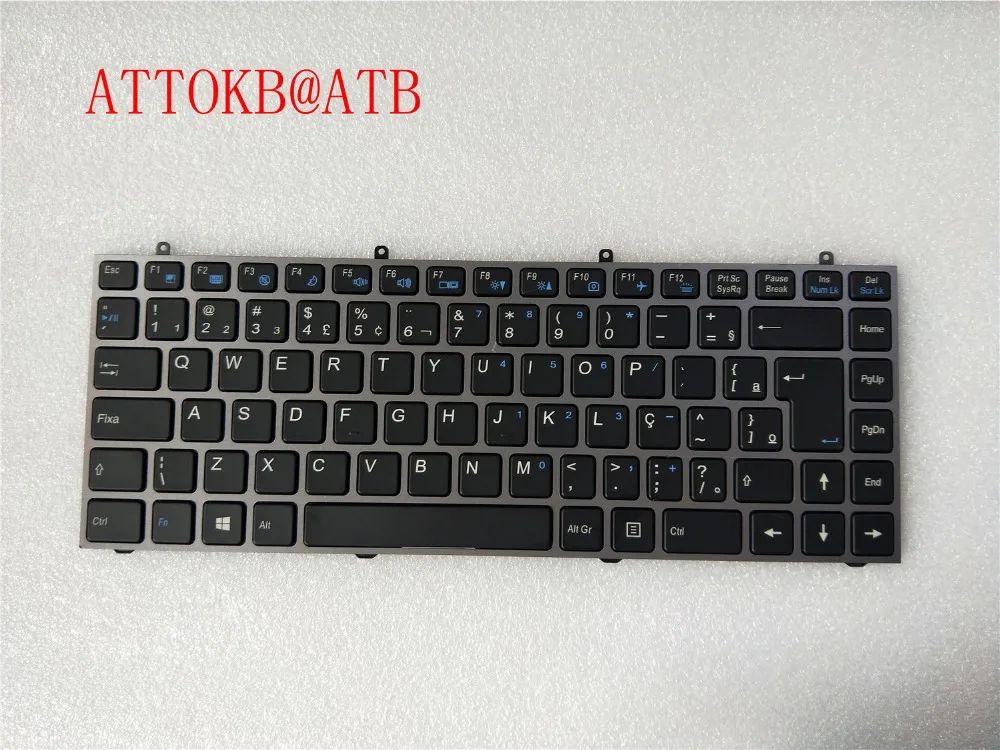 New for Clevo W230 W230SS W230ST W230SD laptop US/BR keyboard backlit with frame MP-13C23USJ430 6-80-W2300-012-1