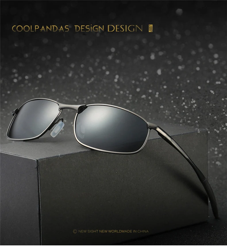 CoolPandas 2026 Polarisierte Sonnenbrille für Herren, Markendesigner-Sonnenbrille mit Kleinen Gläsern, Herren-Fahrerbrille, UV400-Schutz – Detail 2