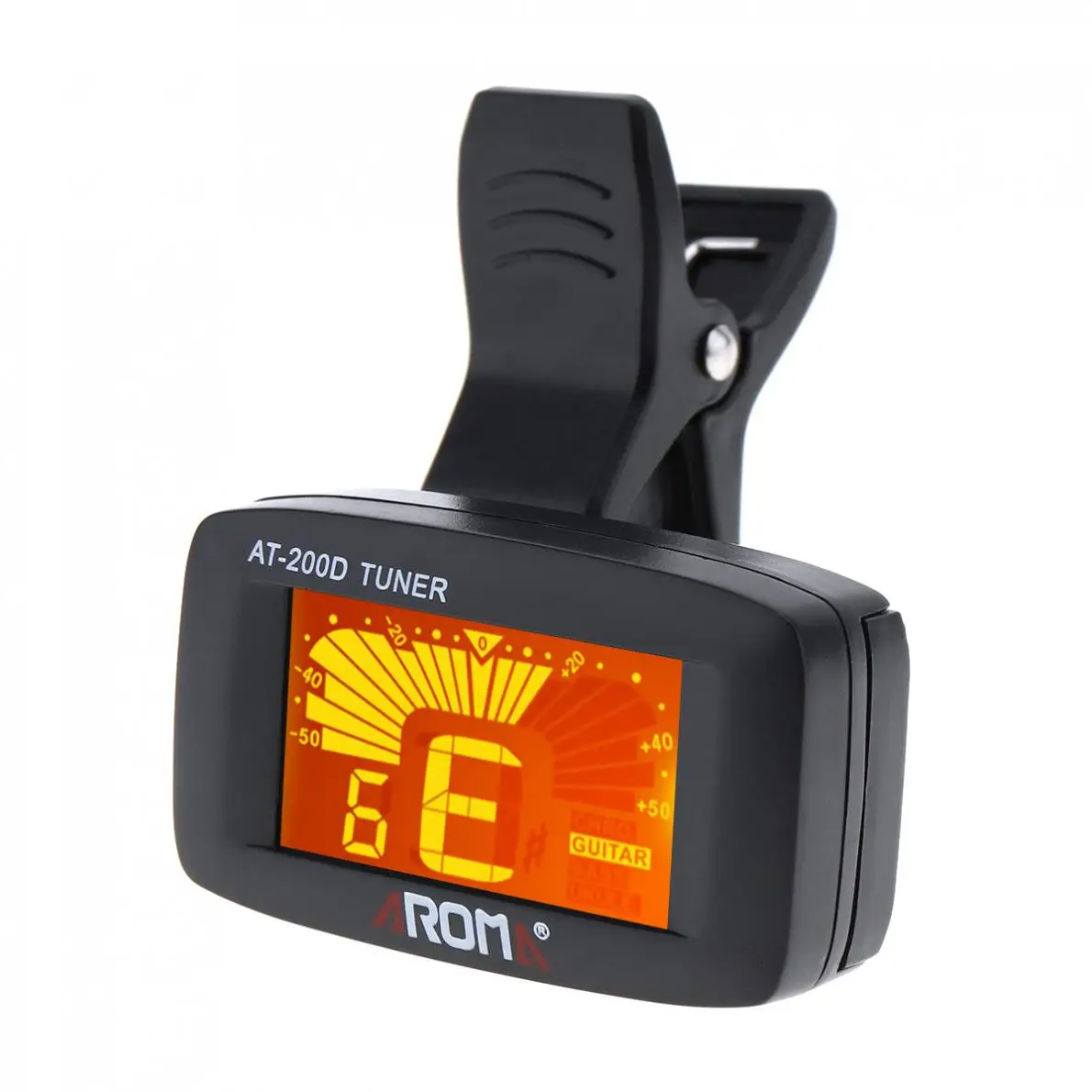 Universal Portable Digital Clip-On Tuner Gitar Tiga Warna Lampu Latar LCD dengan Baterai Koin untuk Chromatic Bass Ukulele Biola