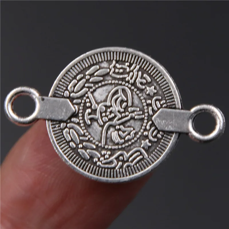 15pcs Silver Plated Islamic Scripture Metal Connectors DIY Charm Muslim Bracelet Jewelry Craft Making 18*14mm A369