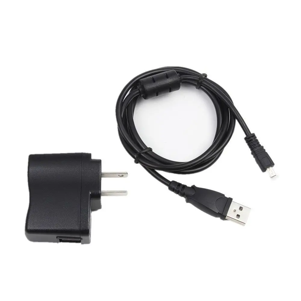 Nikon 8P USB AC/DC Adapter Ladegerät + PC Kabel Für Panasonic DMC-ZS50 DMC-TZ70 Kamera