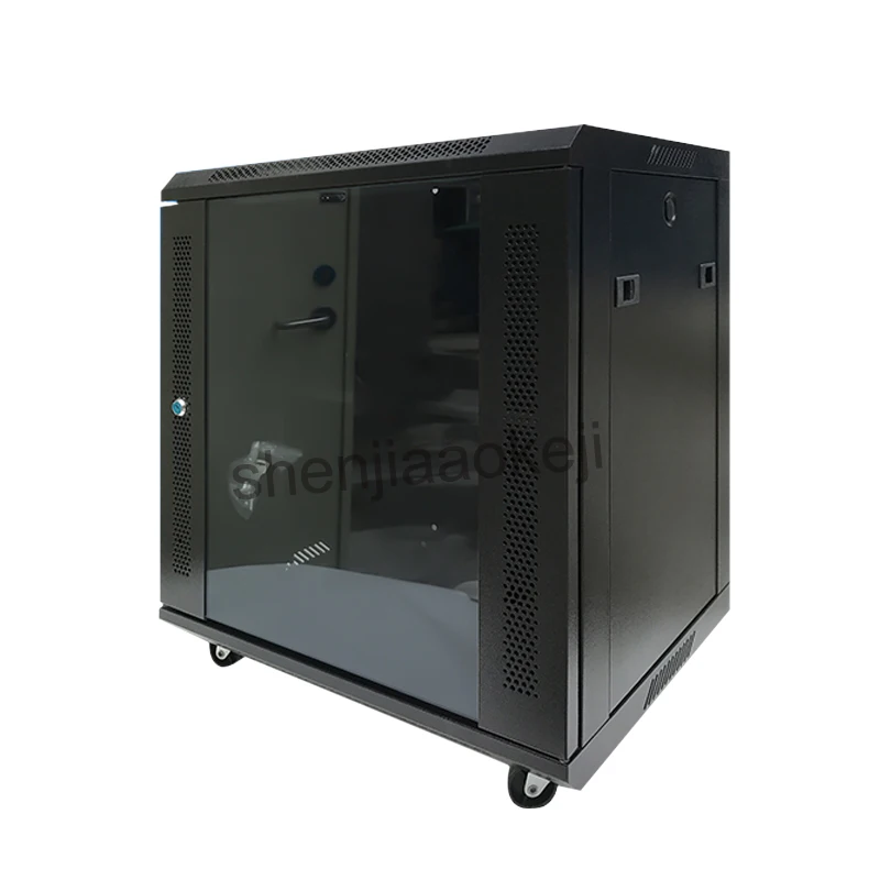 12U Wall-hanging cabinet Cold-rolled steel plate + electrostatic spray cabinet wall cabinet network cabinet 220V (50Hz) 1pc