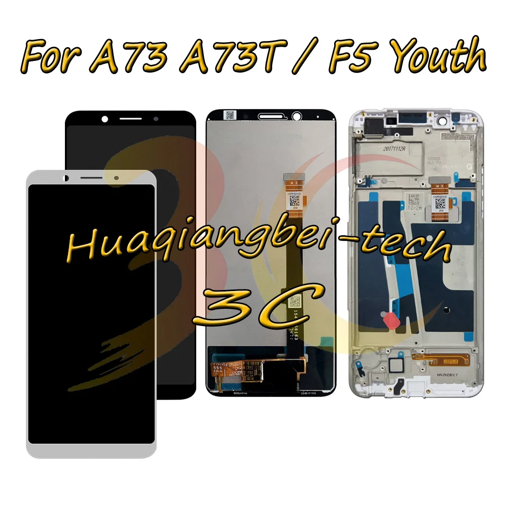 

New 6.0'' For OPPO A73 A73T / F5 Youth CPH1727 Full LCD DIsplay + Touch Screen Digitizer Assembly + Frame Cover 100% Tested