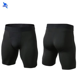 Pantalones cortos de compresión para correr para hombre, bóxer de para gimnasio fitness, pantalones de fútbol elásticos de secado rápido, bañadores MMA para trotar, Verano